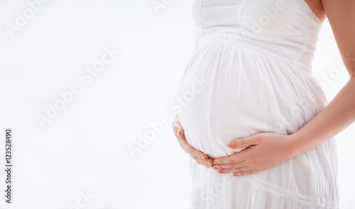 belly of a pregnant woman