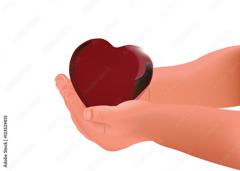 Obraz premium mani di bambino cuore