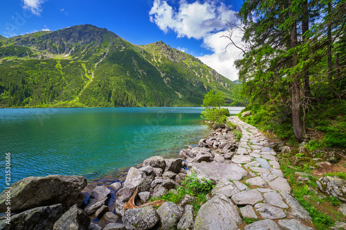 Eye of the Sea lake in Tatra mountains, Poland