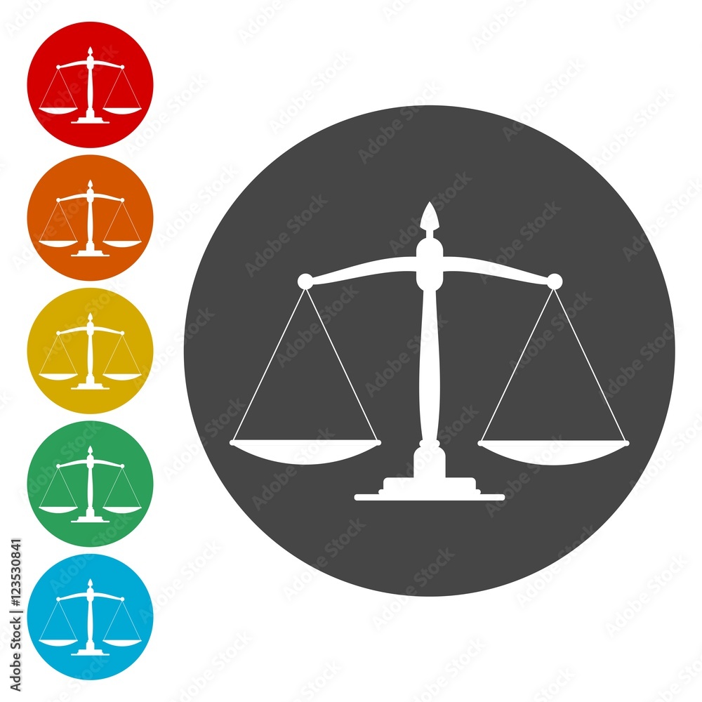 Vector illustration of scales icon Vector illustration of scales icon