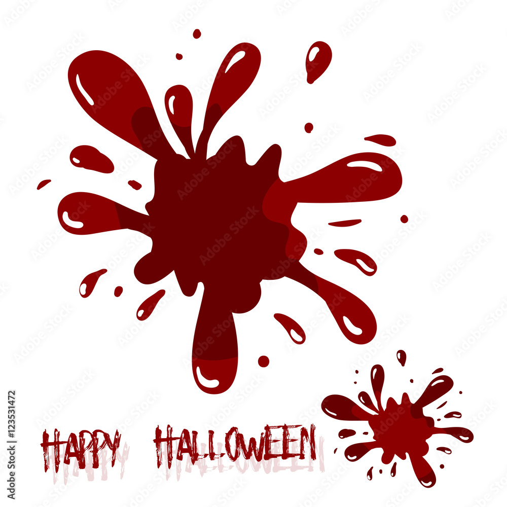 Bloody blot with blood splattering Bloody blot with blood splattering
