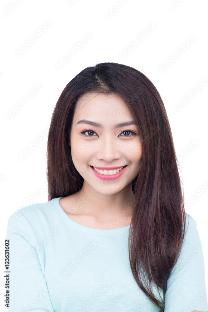 Asian woman isolated on white background. Asian woman isolated on white background.