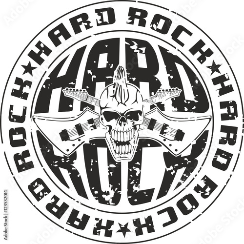 punk skull stamp
