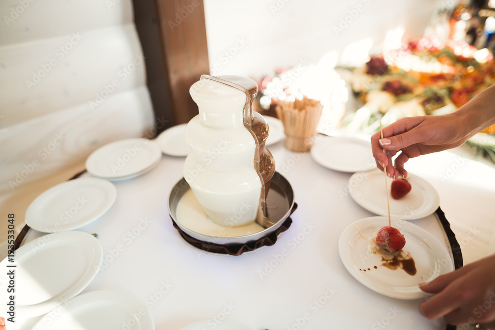 Buffet with a variety of delicious sweets, food ideas, celebration Buffet with a variety of delicious sweets, food ideas, celebration