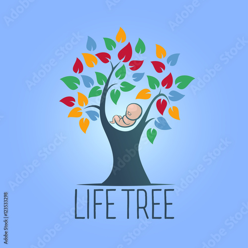 Tree logo. Life and birth concept.