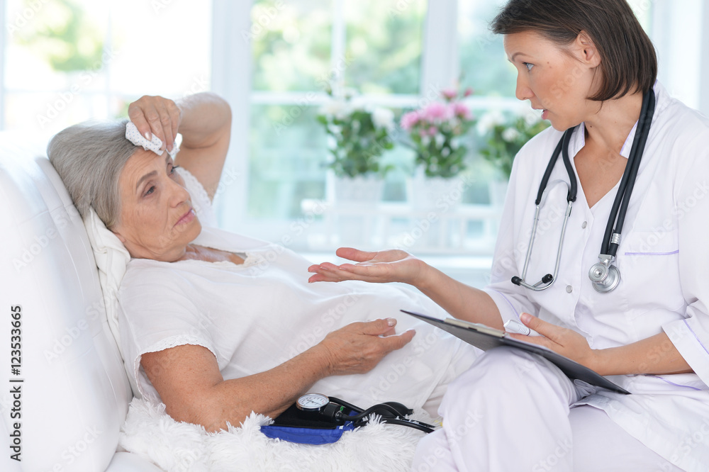 Senior woman in hospital Senior woman in hospital