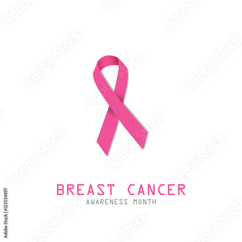 Breast cancer. Pink ribbon. Symbol for breast cancer awareness.