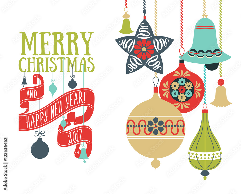 Vector Christmas greeting card Vector Christmas greeting card