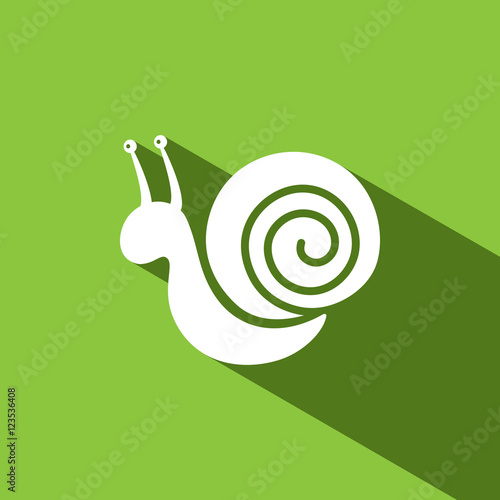 Icono de un caracol sobre fondo verde