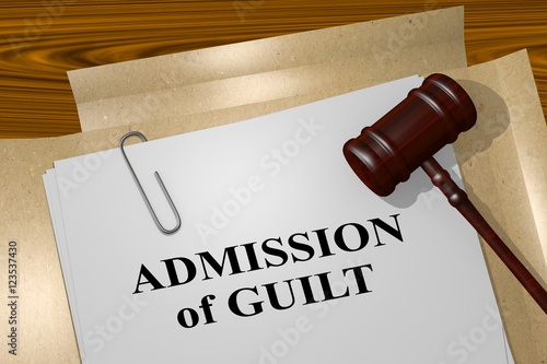 Photography Admission of Guilt - legal concept