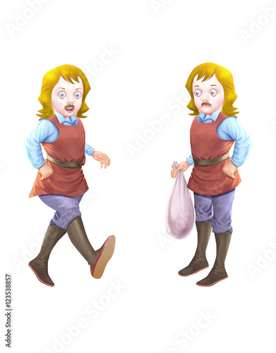 Two same men with bag