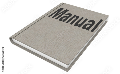 Manual Isolated on the white background