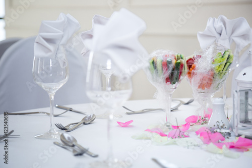 White table for special event