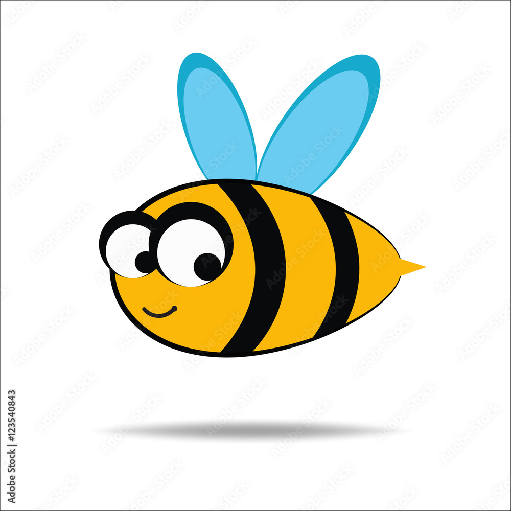 Obraz premium Cute little bee isolated 