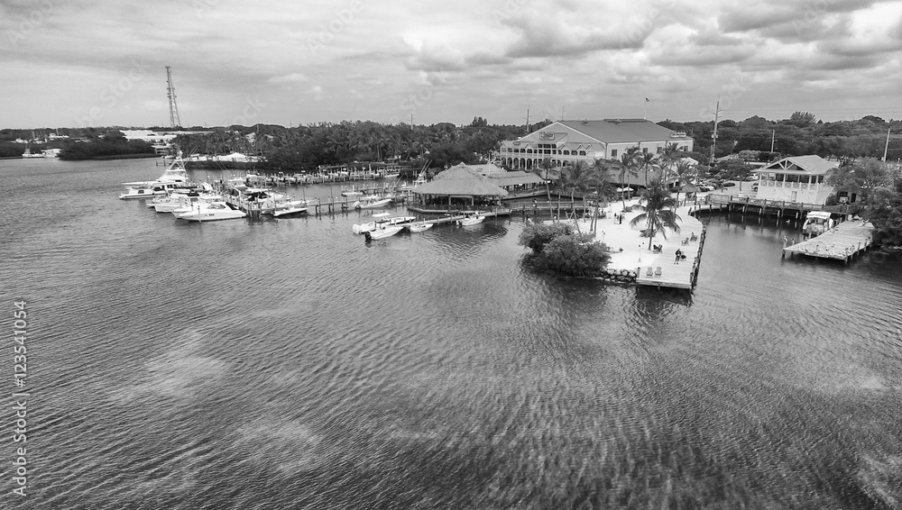 Fototapeta premium Aerial view of Islamorada, Florida Keys