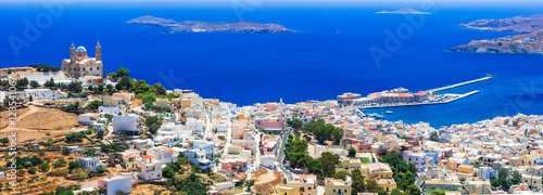 Authentic Greece series - Syros island, panoramic view photo