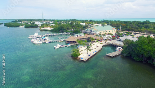 Atlantic Ocean aerial view near Islamorada, Florida Keys