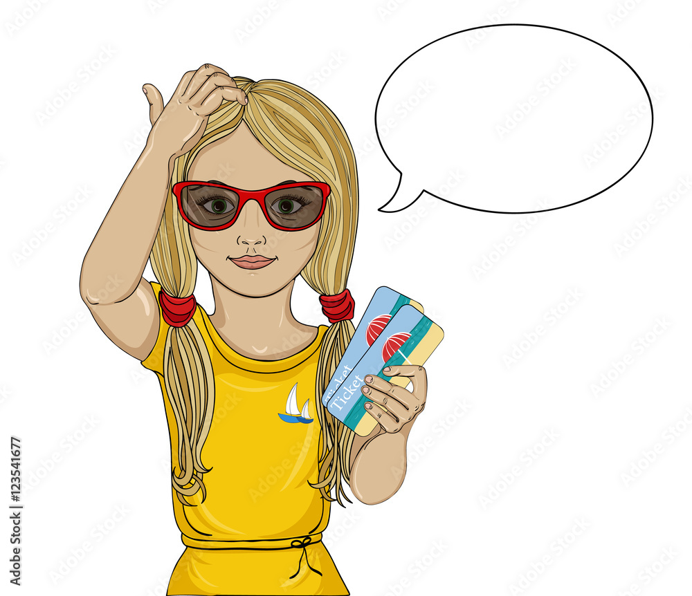 Little girl with glasses wondering where to go on vacation. Little girl with glasses wondering where to go on vacation.