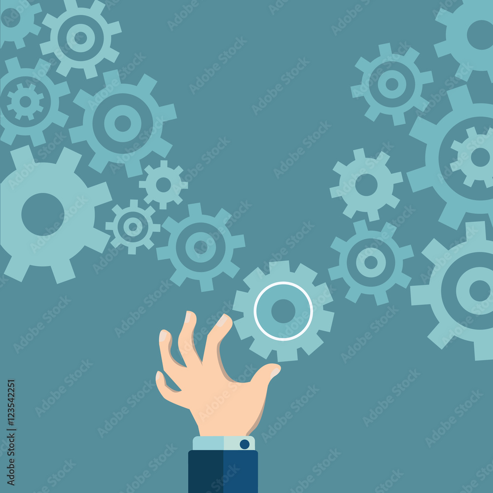 Building a business concept. Flat design illustration Building a business concept. Flat design illustration