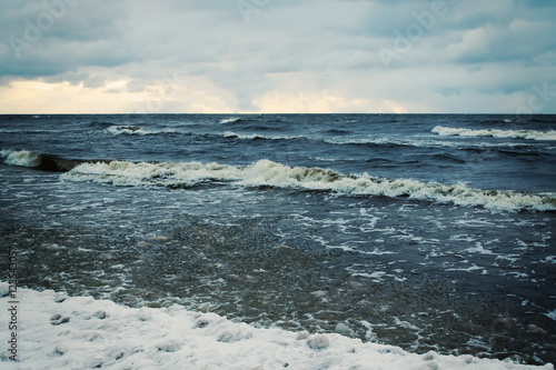 Sea water surface in Jurmala, Latvia