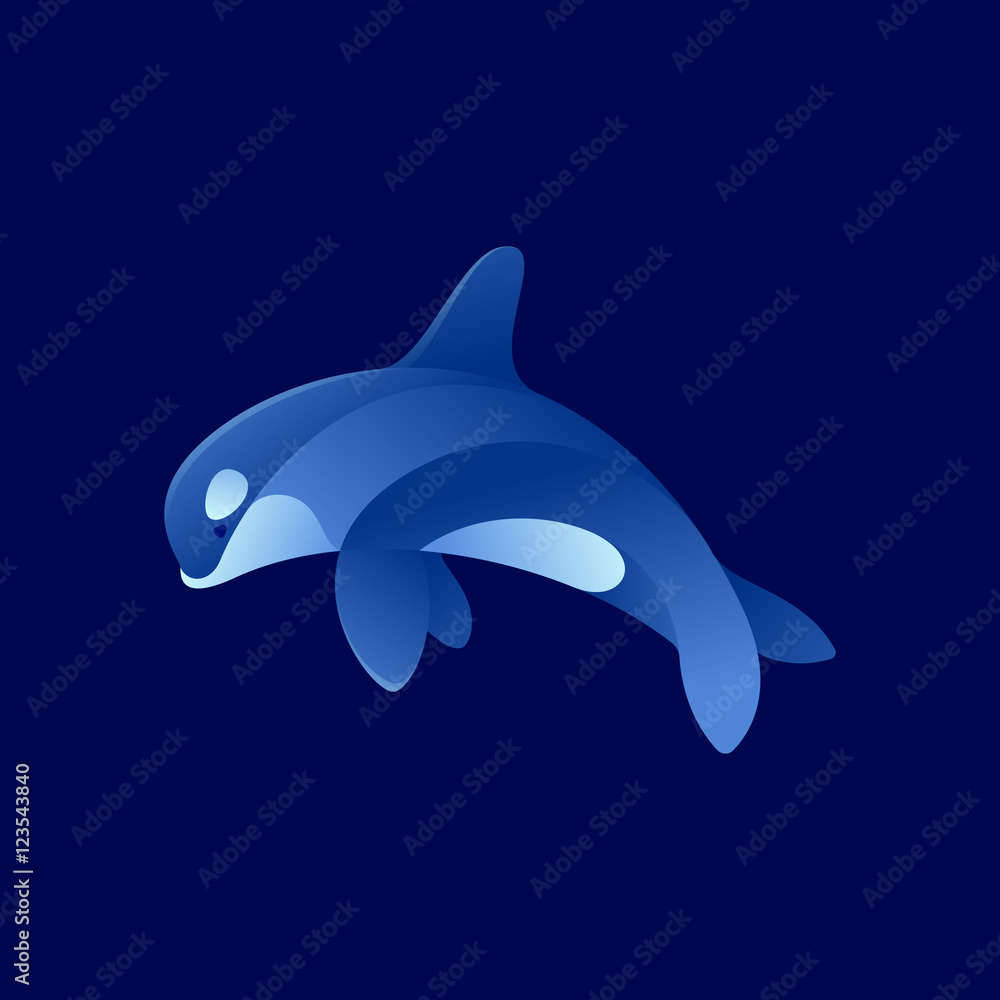 Orca whale vector character. Orca whale vector character.