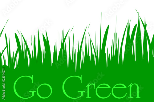 Vector illustration inscription go green.