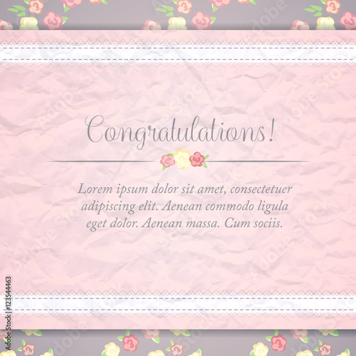 shabby chic. provence style. card. vector illustration