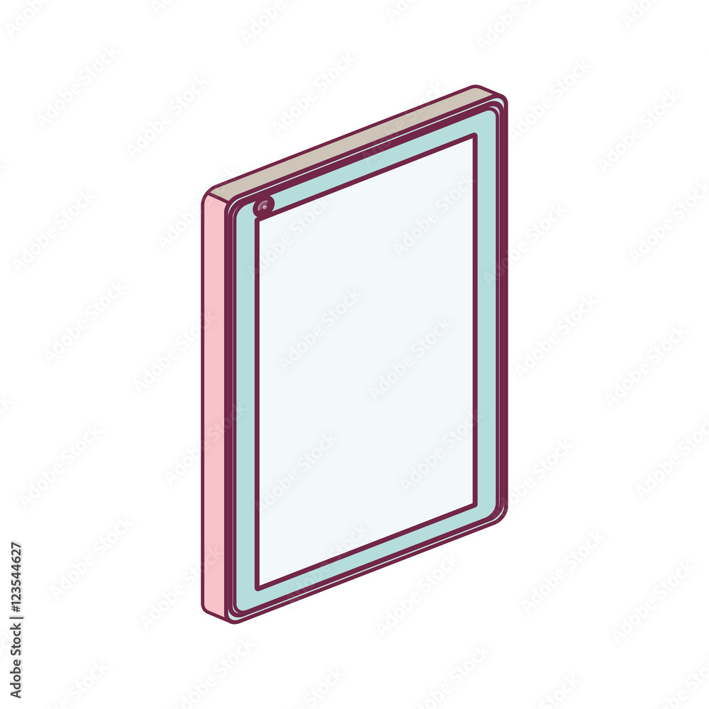 tech touch tablet camera front minimalist vector illustration tech touch tablet camera front minimalist vector illustration