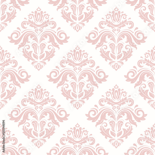 Oriental classic pattern. Seamless abstract background with repeating elements. Pink pattern