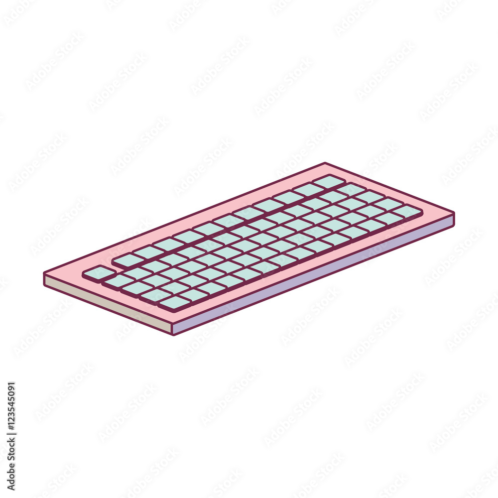 tech computer wireless keyboard minimalist vector illustration tech computer wireless keyboard minimalist vector illustration
