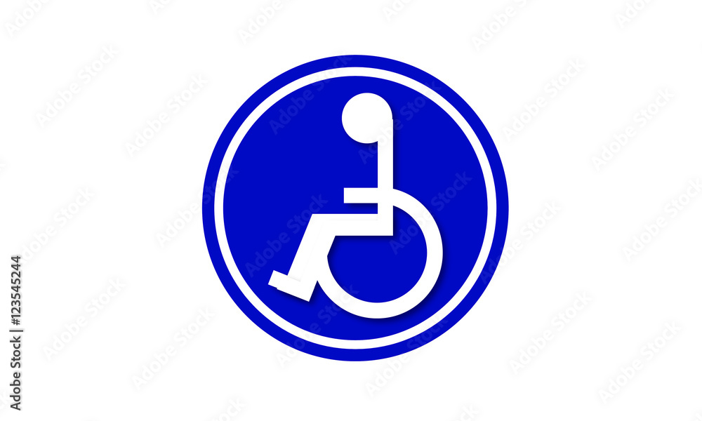 Round signal disabled person Round signal disabled person