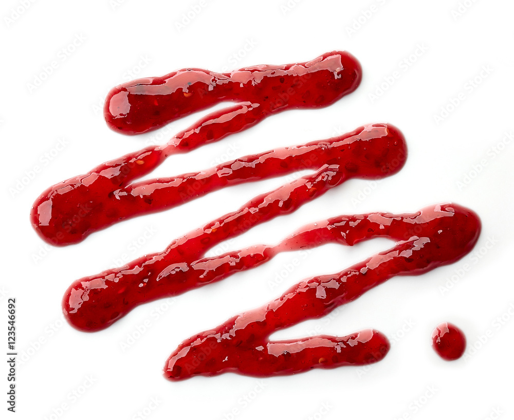 Naklejka premium Raspberry jam drizzle