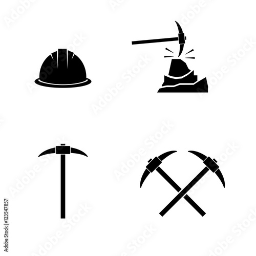 Axe icon isolated on white background. Vector art.