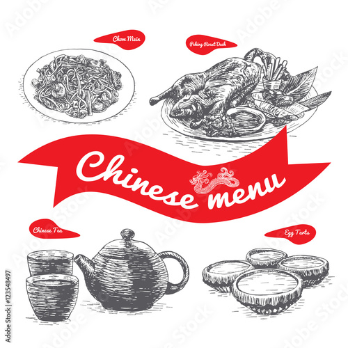 Chinese menu illustration.