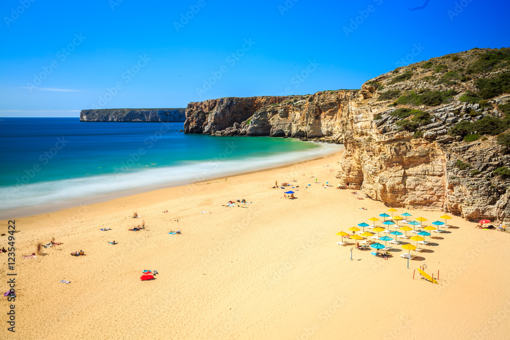 Beliche Beach next to Sagres, Saint Vincent Cape, Portugal