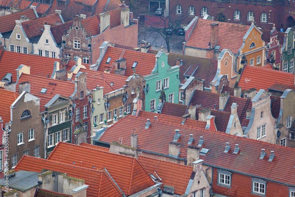 Red roofs of the old town Red roofs of the old town