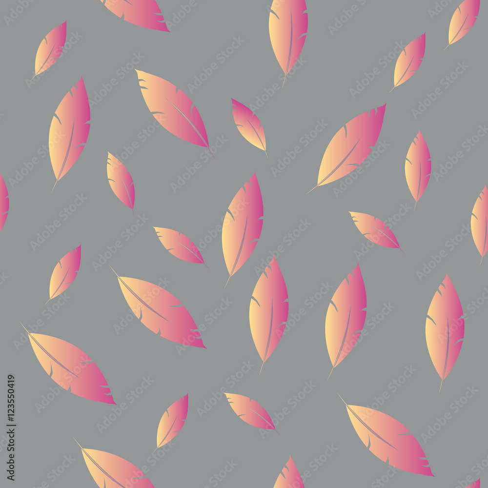 Feathers pattern for fashion design (hippie, boho style). repeat Feathers pattern for fashion design (hippie, boho style). repeat