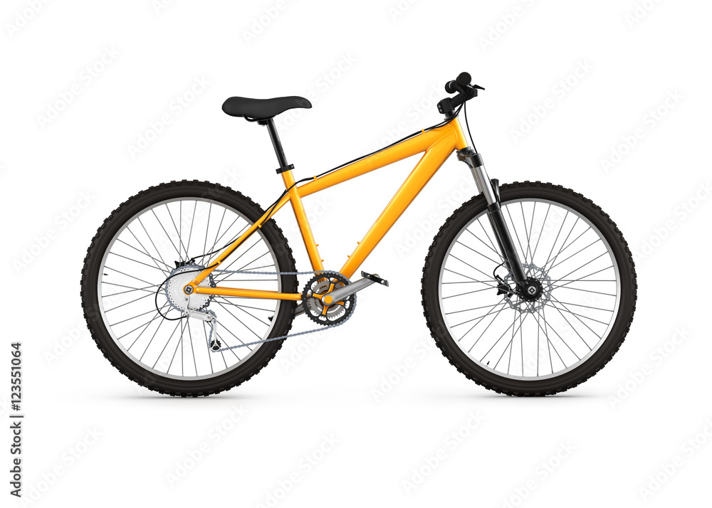 mountain bike isolated on white background 3d