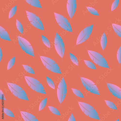 Feathers pattern for fashion design (hippie, boho style). repeat