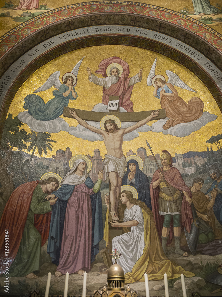 mosaic of the Death of Jesus on the Cross