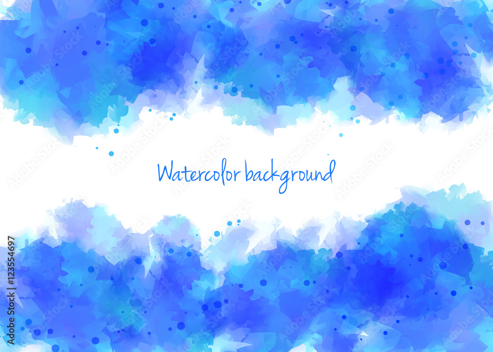 Abstract blue background like watercolor.