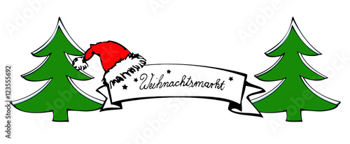 Schild Weihnachtsmarkt