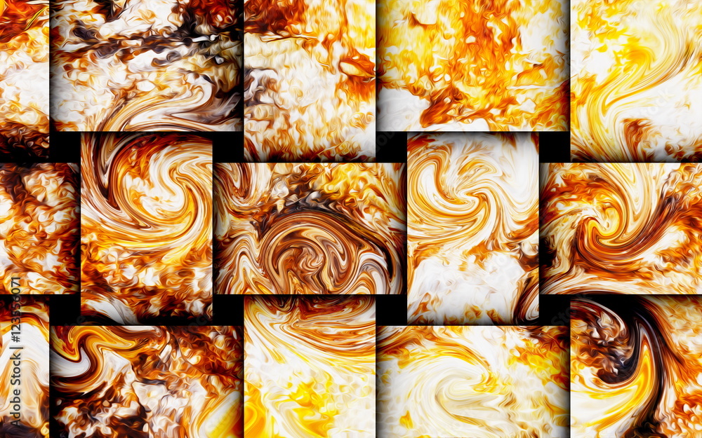 Fire flames background, mosaic structure. Computer collage. Earth Concept. Fire flames background, mosaic structure. Computer collage. Earth Concept.
