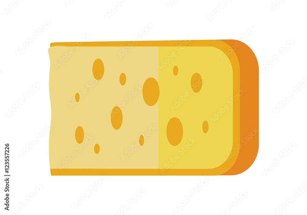 Piece of Cheese Isolated Piece of Cheese Isolated