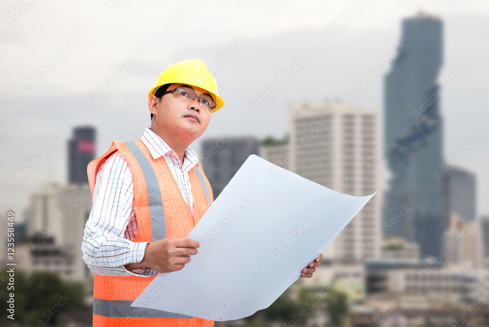 Portrait of an handsome engineer Portrait of an handsome engineer