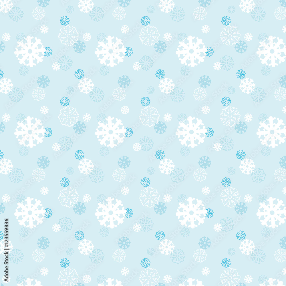 Background with snowflakes.  For print. Scrapbook paper.