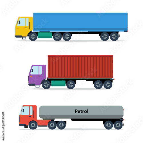 Three types of isolated trucks