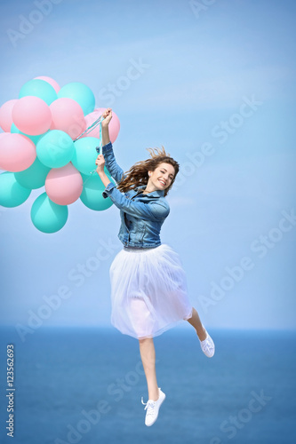 Beautiful young woman with ...
