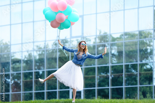 Beautiful young woman with ...