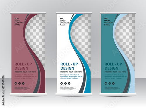 Roll up banner stand template design